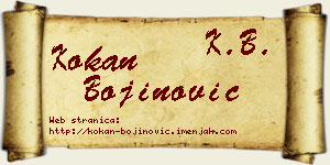 Kokan Bojinović vizit kartica